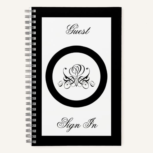 Calligrafie Black Roos Wedding Notitieboek (Voorkant)