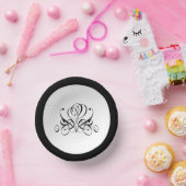 Calligrafie Black Roos Wedding Papieren Kommen (Feest)