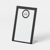 Calligrafie Black Roos Wedding Reclamebord Met Voetstuk (Voorkant)