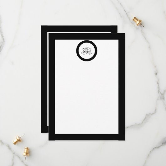 Calligrafie Black Roos Wedding Save The Date (Voorkant / Achterkant in situ)