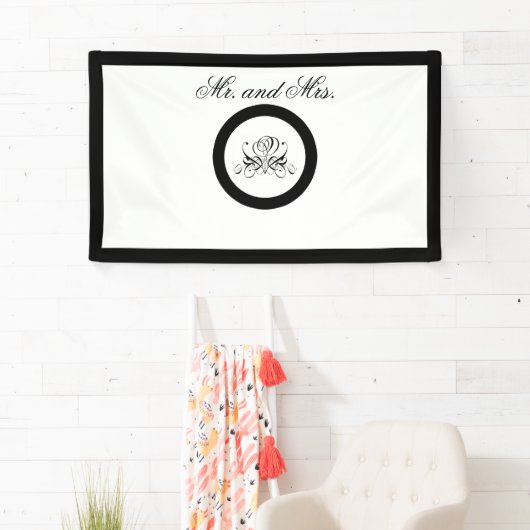 Calligrafie Black Roos Wedding Spandoek (Insitu)