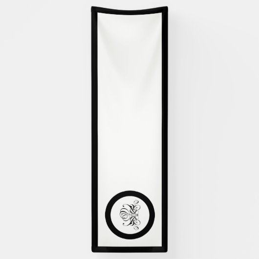 Calligrafie Black Roos Wedding Spandoek (Verticaal)