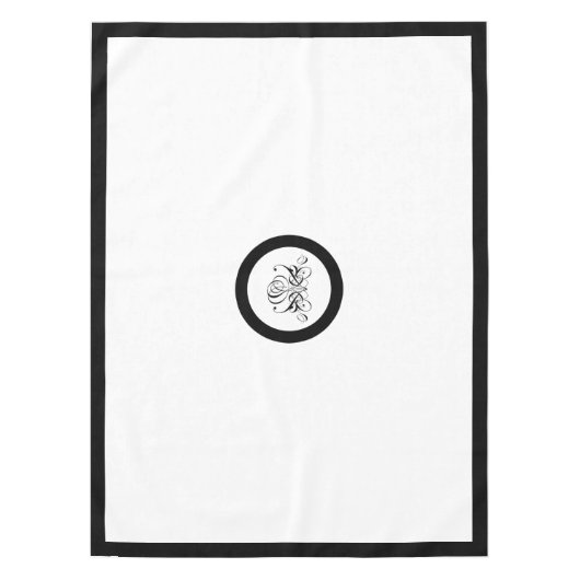 Calligrafie Black Roos Wedding Tafelkleed (Voorkant)