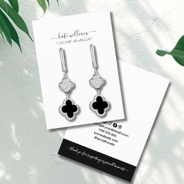 Calligrafie Black White Earring Display Kaart Visitekaartje