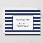 Calligrafie Blauwe Zeeen en groeten Foto Feestdagenkaart (Achterkant)