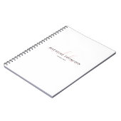 Calligrafie Bleek Roze Naam Notitieboek (Linkerzijde)