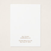 Calligrafie Blush Pink Earling Display Card Visitekaartje (Achterkant)