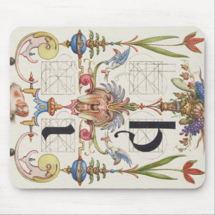 CALLIGRAFIE BOTANICAL LETTER I HOEFNAGEL ALPHABET MUISMAT