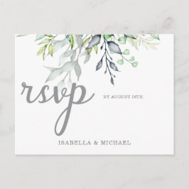 Calligrafie Botanical Wedding Rsvp Briefkaart