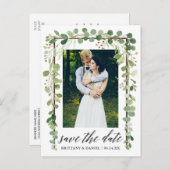 Calligrafie Botanisch sparen de Datum Lijst van he Aankondigingskaart (Voorkant / Achterkant)