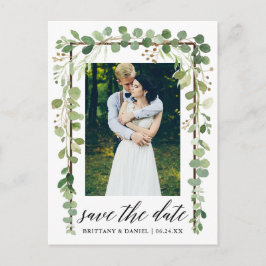 Calligrafie Botanisch sparen de Datum Lijst van he Aankondigingskaart