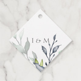 Calligrafie Botanische bruiloft Bedankjes Labels