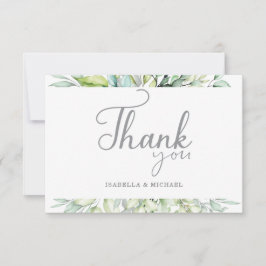 Calligrafie Botanische bruiloft Dank je Bedankkaart