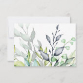 Calligrafie Botanische bruiloft Dank je Bedankkaart (Achterkant)