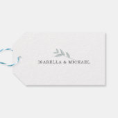 Calligrafie Botanische bruiloft Dank je Cadeaulabel (Achterkant Horizontaal)