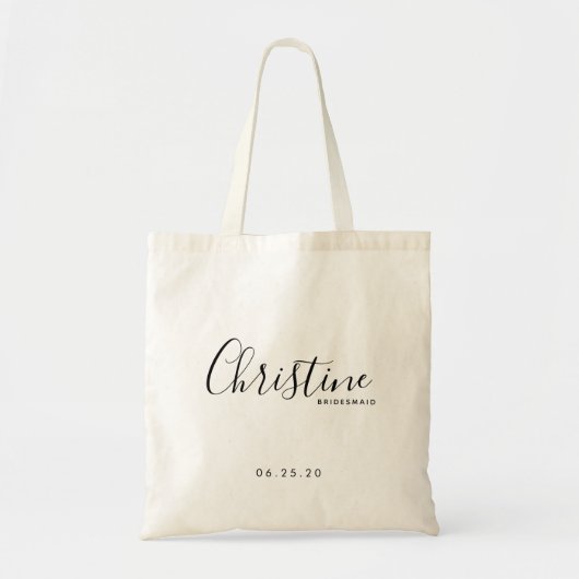 Calligrafie Bridesmaid tas (Voorkant)