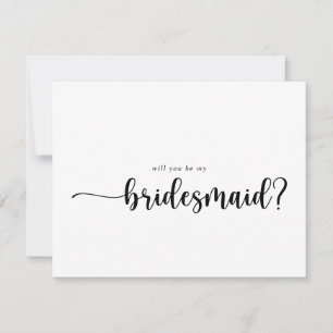 Calligrafie Bridesmaid-voorstelkaart Notitiekaartje