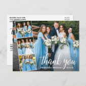 Calligrafie Bridesmaids 4 Foto Collage Hartelijk d Briefkaart (Voorkant / Achterkant)