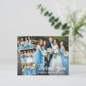 Calligrafie Bridesmaids 4 Foto Collage Hartelijk d Briefkaart (Staand voorkant)