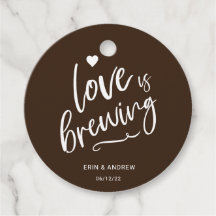 Calligrafie Brown Love is Brewing Wedding