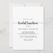 Calligrafie bruids luncheon Vrijgezellenfeest Kaart (Voorkant)