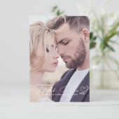 Calligrafie bruiloft Bedankt Mauve ID771 (Staand voorkant)