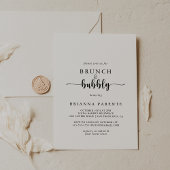 Calligrafie Brunch en Bubble Vrijgezellenfeest Kaart