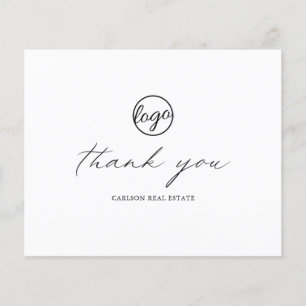 Calligrafie Budget Bedrijfslogo Bedanktkaart