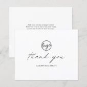 Calligrafie Budget Business Logo Hartelijk dank (Voorkant / Achterkant)