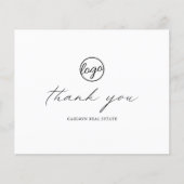 Calligrafie Budget Business Logo Hartelijk dank (Voorkant)