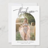 Calligrafie Budget Huwelijk Bruidsuitnodiging 2 Fo Bedankkaart (Voorkant)