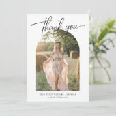 Calligrafie Budget Huwelijk Bruidsuitnodiging 2 Fo Bedankkaart (Staand voorkant)