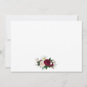 Calligrafie Burgundy Floral Greenery bespaart de d Save The Date (Achterkant)