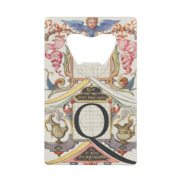 CALLIGRAFIE CALLIGRAPHY LETTER Q JORIS HOEFNAGEL B CREDITKAART FLESSENOPENER