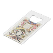 CALLIGRAFIE CALLIGRAPHY LETTER Q JORIS HOEFNAGEL B CREDITKAART FLESSENOPENER (Achterkant Gekanteld)