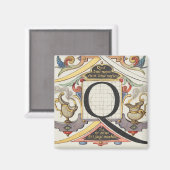 CALLIGRAFIE CALLIGRAPHY LETTER Q JORIS HOEFNAGEL B MAGNEET (Voorkant / Achterkant)
