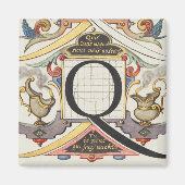 CALLIGRAFIE CALLIGRAPHY LETTER Q JORIS HOEFNAGEL B MAGNEET (Voorkant)