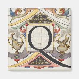 CALLIGRAFIE CALLIGRAPHY LETTER Q JORIS HOEFNAGEL B MAGNEET