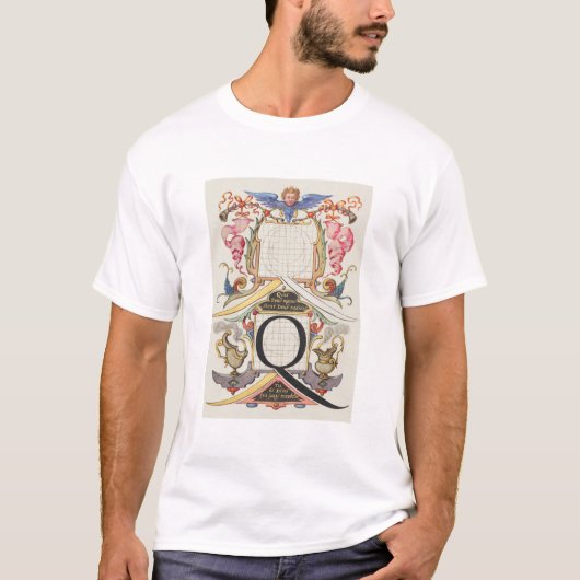 CALLIGRAFIE CALLIGRAPHY LETTER Q JORIS HOEFNAGEL B T-SHIRT (Voorkant)