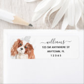 Calligrafie Cavalier King Charles Spaniel Dog Etiket (Insitu)