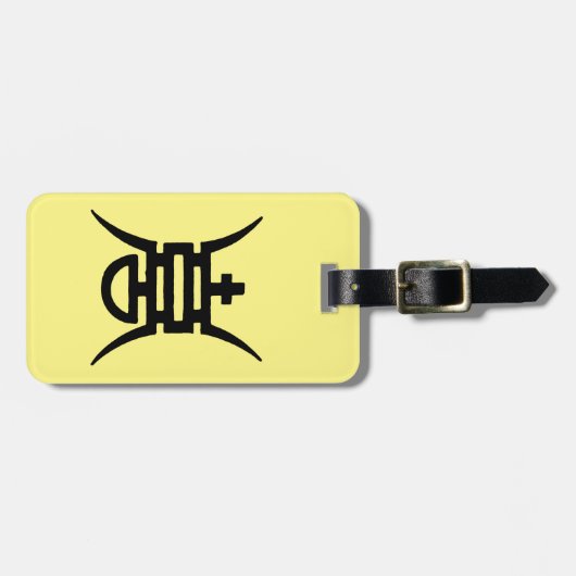 Calligrafie: Chinees Bagagelabel (Voorkant horizontaal)