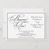 Calligrafie Christelijke huwelijksuitnodiging Kaart (Voorkant)