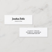 Calligrafie Classic Old American Text Professional Mini Visitekaartje (Voorkant / Achterkant)