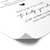 Calligrafie-dames Weddenschap Bathroom mandje Poster (Hoek)