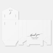 Calligrafie Dank je bruiloft Monogram Bedankdoosjes (Ongevouwen)