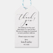 Calligrafie Dank je huwelijk Cadeaulabel (Voorkant)
