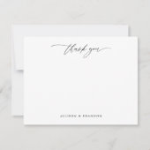 Calligrafie Dank u persoonlijke verhalen Notitiekaartje (Voorkant)