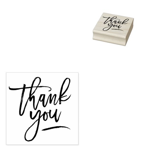 Calligrafie Dank u Rubber Stamp Rubberstempel (Gestempeld)
