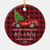 Calligrafie de heer Mrs. Keramisch Ornament (Achterkant)