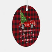 Calligrafie de heer Mrs. Metalen Ornament (Voorkant Rechts)